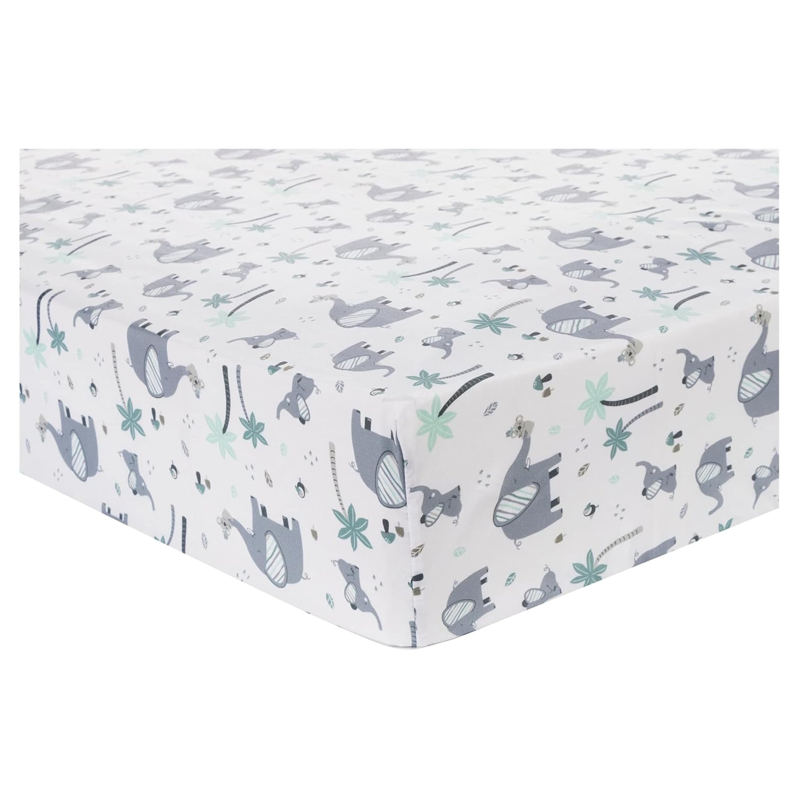 Sammy & Lou Ellie & Friends 4-Piece Baby Crib Bedding Set - Soft Neutral Quilt, Fitted Crib Sheets, Crib Skirt & Plush Toy | Nursery Essentials for Newborns & Toddlers | Perfect for Gender-Neutral Nursery Decor & Baby Shower Gifts