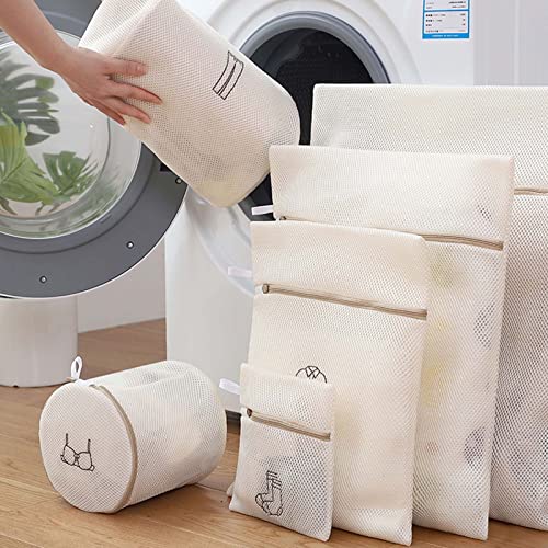 **Thickened Polyester Mesh Laundry Bag for Delicates - Bra & Underwear Wash Bag - Durable Household Laundry Organizer for Travel & Gym**