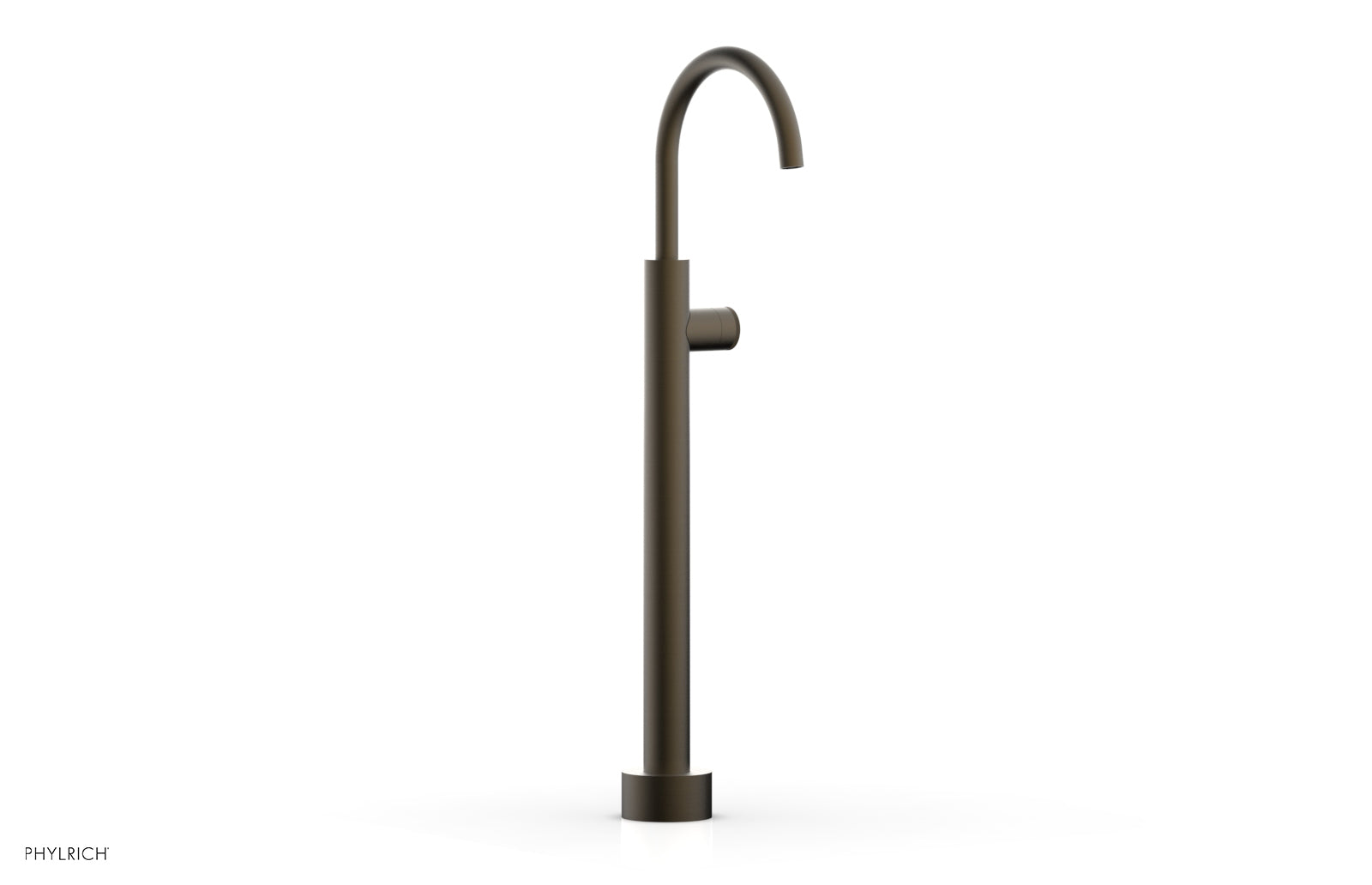 BASIC II Low Floor Mount Tub Filler with Knurled Handle - Model 230 44 04 - Perfect for Modern Bathroom Renovations and Spa-Like Shower Experiences