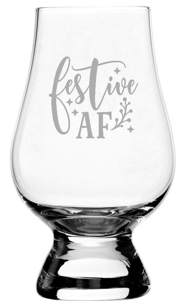 Festive Crystal Whisky Glass - Christmas Themed for Glencairn Accessories | Holiday Entertaining