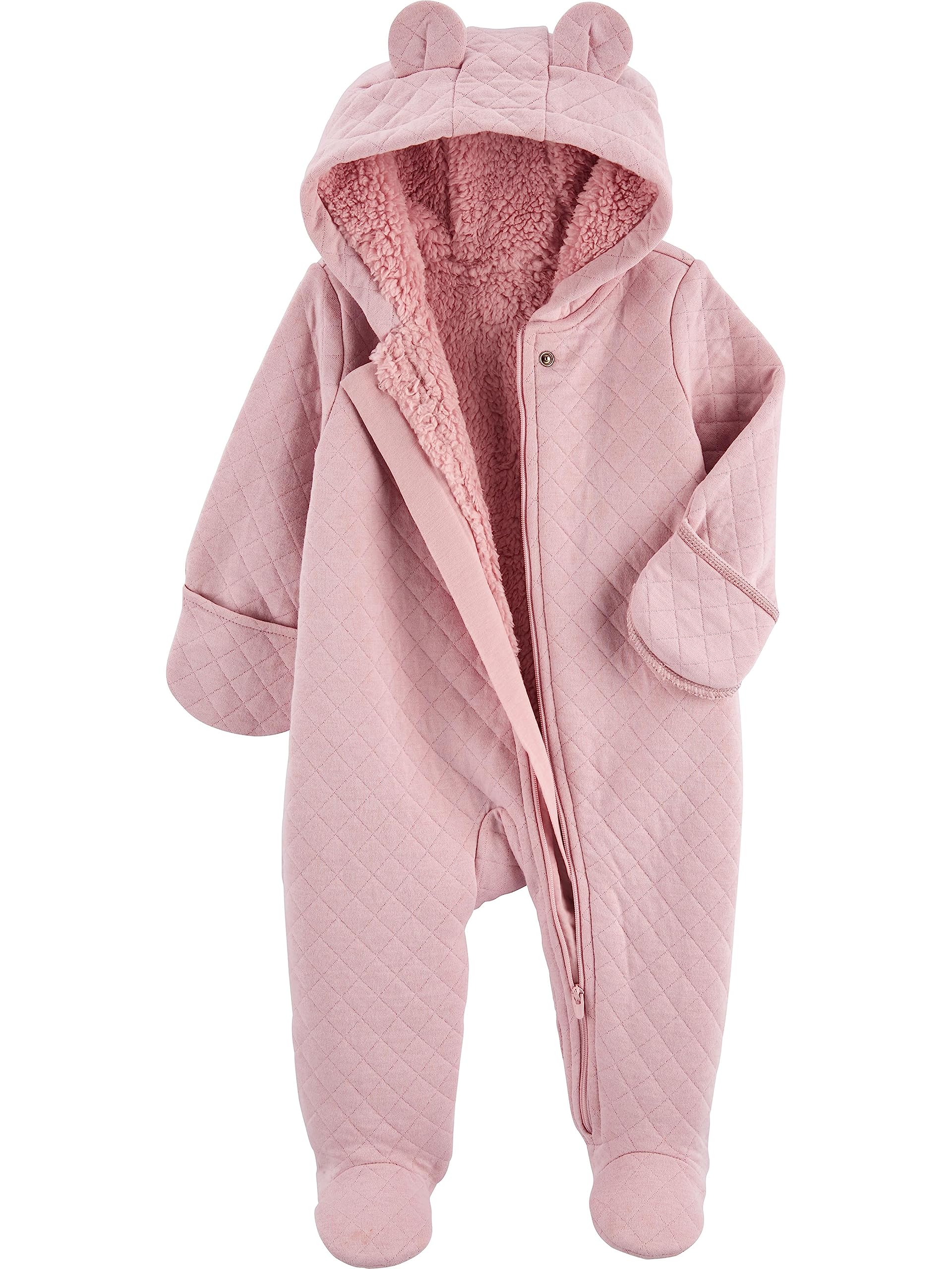 Simple Joys Kids Ivory Bear Pram Stroller - Cozy Winter Outerwear for Toddlers, Perfect for Park Walks & Shopping Trips