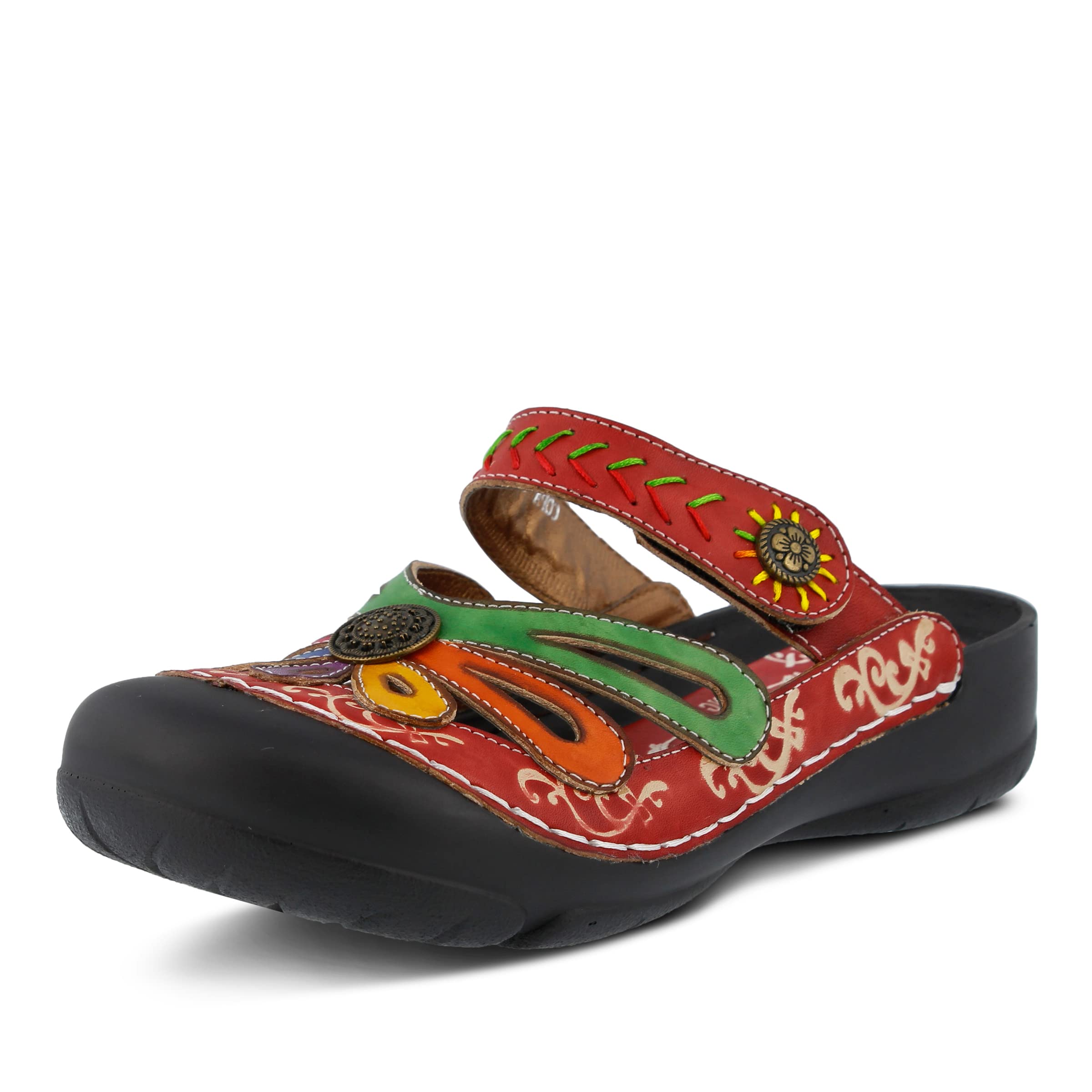 L'Artiste by Spring Step Women's Copa Flat Sandal - Comfortable Leather Flip Flops for Women | Casual Summer Beach Shoes | Perfect for Vacation, Poolside & Outdoor Wear