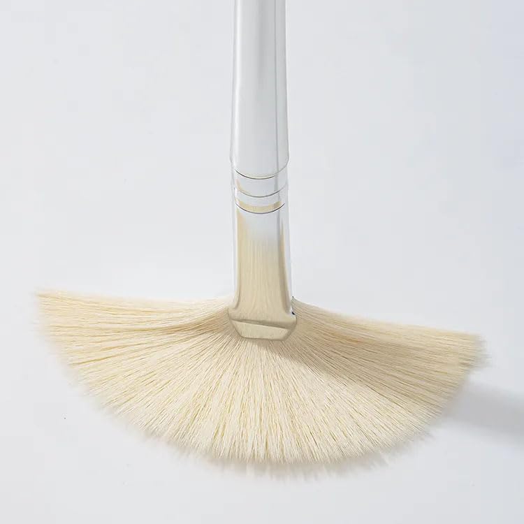 2 Pack Professional Fan Brush for Skincare & Makeup - Glycolic Acid Peel Applicator, Face Mask Brush for Chemical Peels & Beauty Treatments - Perfect for At-Home Spa & Salon Use