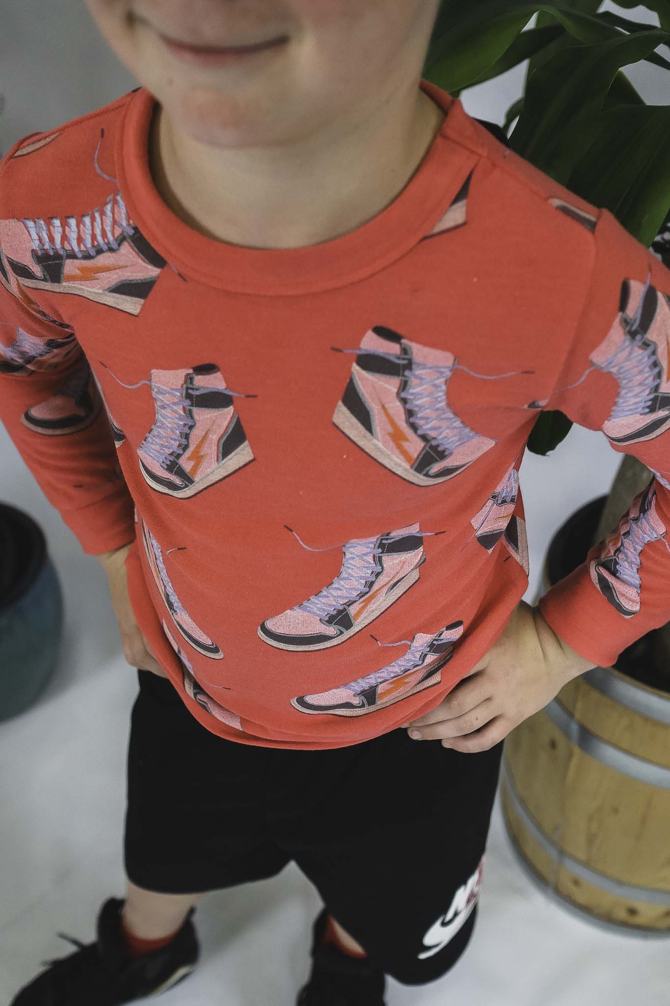 Flame Sneaker Time Crewneck Sweatshirt for Toddler Boys - Soft & Stylish Pullover for Kids - Perfect for Playdates, School & Casual Outings
