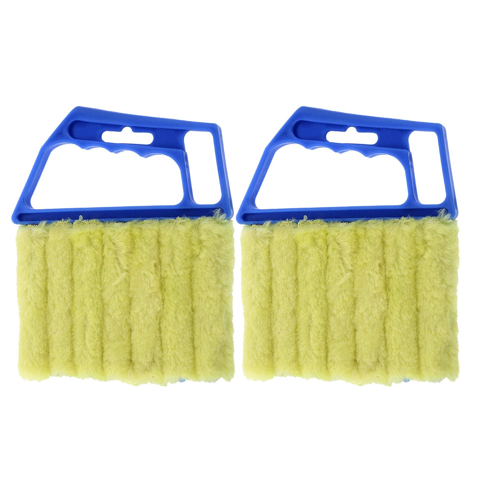 7-Finger Window Blinds Duster 2-Pack - Handheld Blind Brush for AC & Household Cleaning (Blue) - Perfect for Kitchen & Home Maintenance