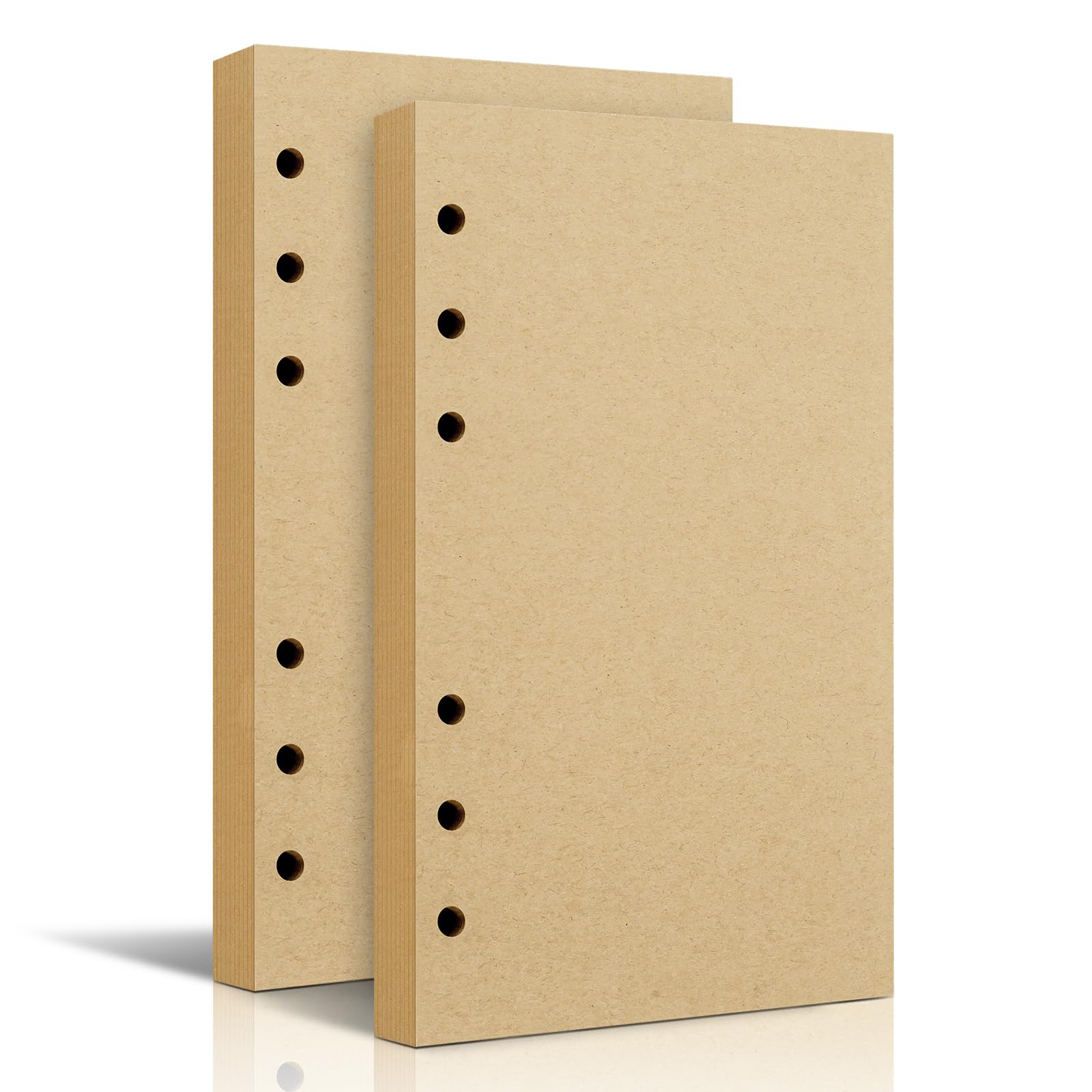 2 Packs A6 Blank Vintage Refillable Paper - 80 Sheets 160 Pages for 6-Ring Binders, Planner, Traveler Journal, Notebook & Diary | Retro Filler Paper for Writing, Sketching & Note-Taking | Perfect for Office, School & Creative Projects