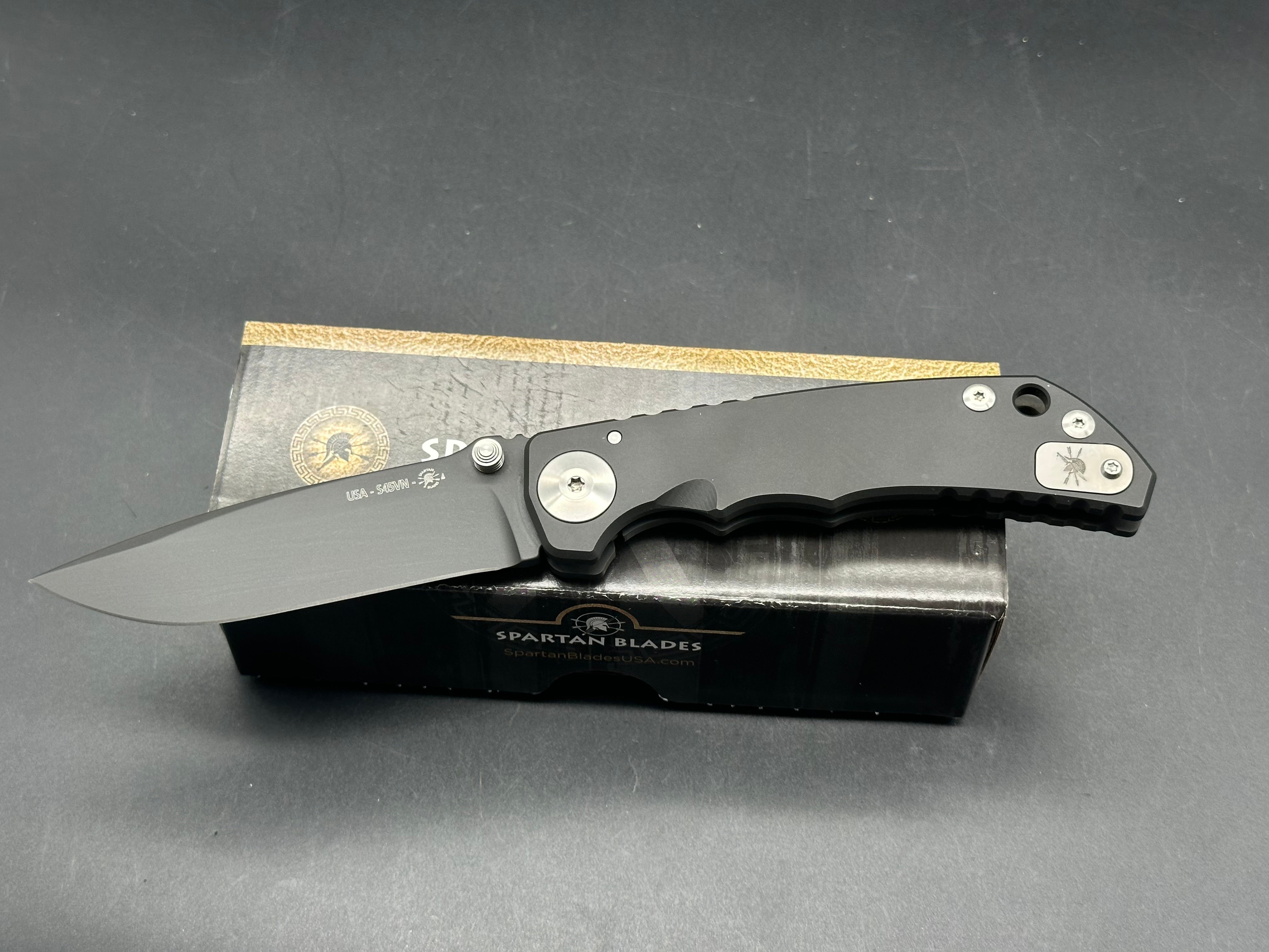 Spartan Harsey DLC Coated S45VN Folding Knife - Premium EDC Pocket Knife for Outdoor, Camping & Survival Gear