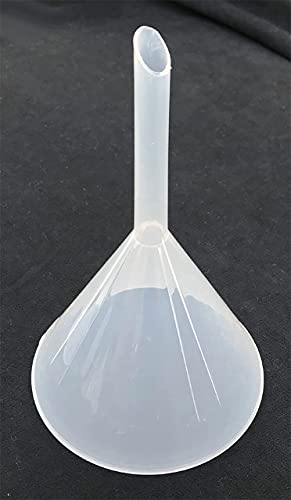 12 Pack Long Stem 150mm Polypropylene Funnel - Durable Plastic for Kitchen, Lab, Automotive & DIY Projects