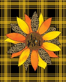 Yellow Black Plaid Leopard Sunflower