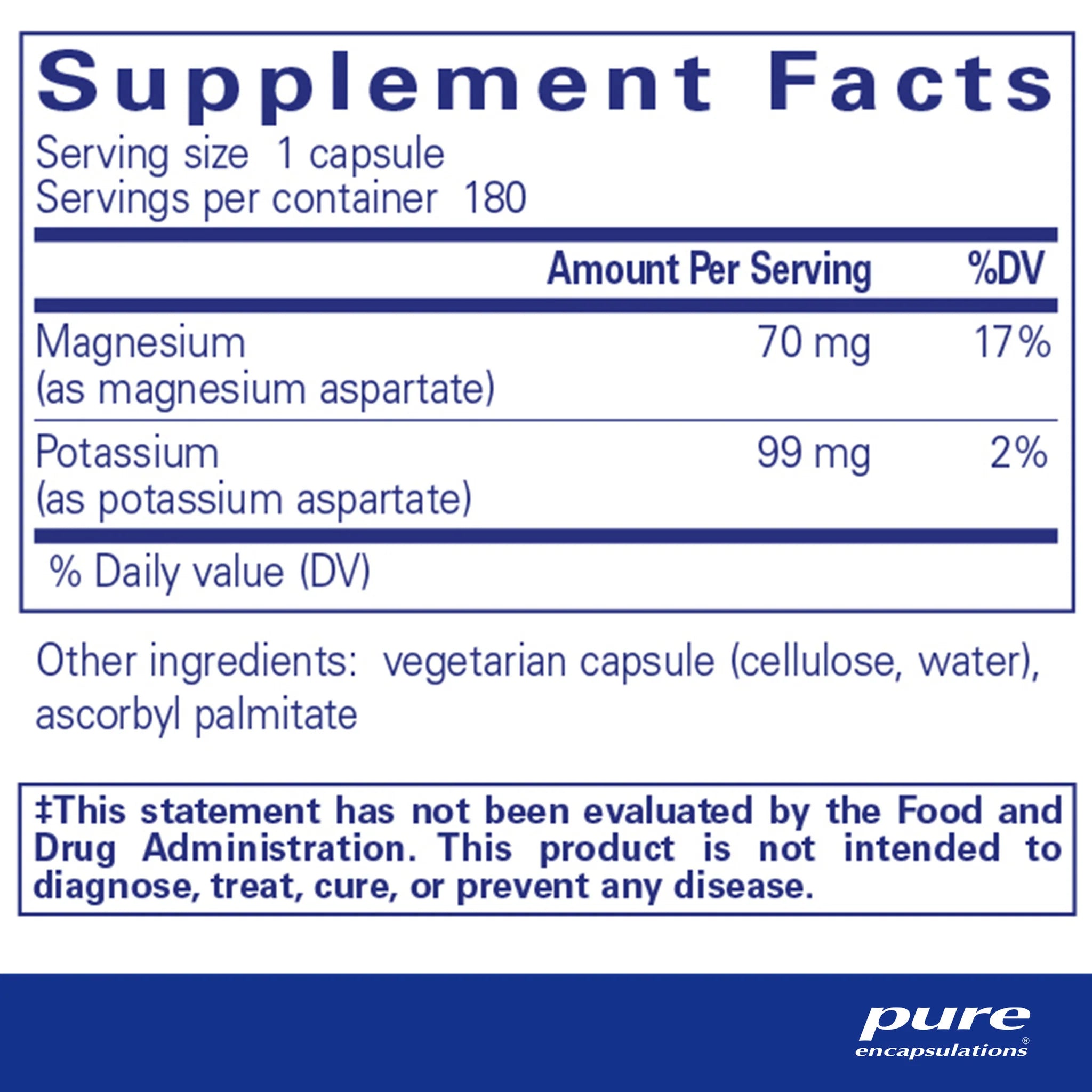 Potassium Magnesium Aspartate Supplement - Supports Muscle & Nerve Health - Ideal for Athletes & Active Lifestyles