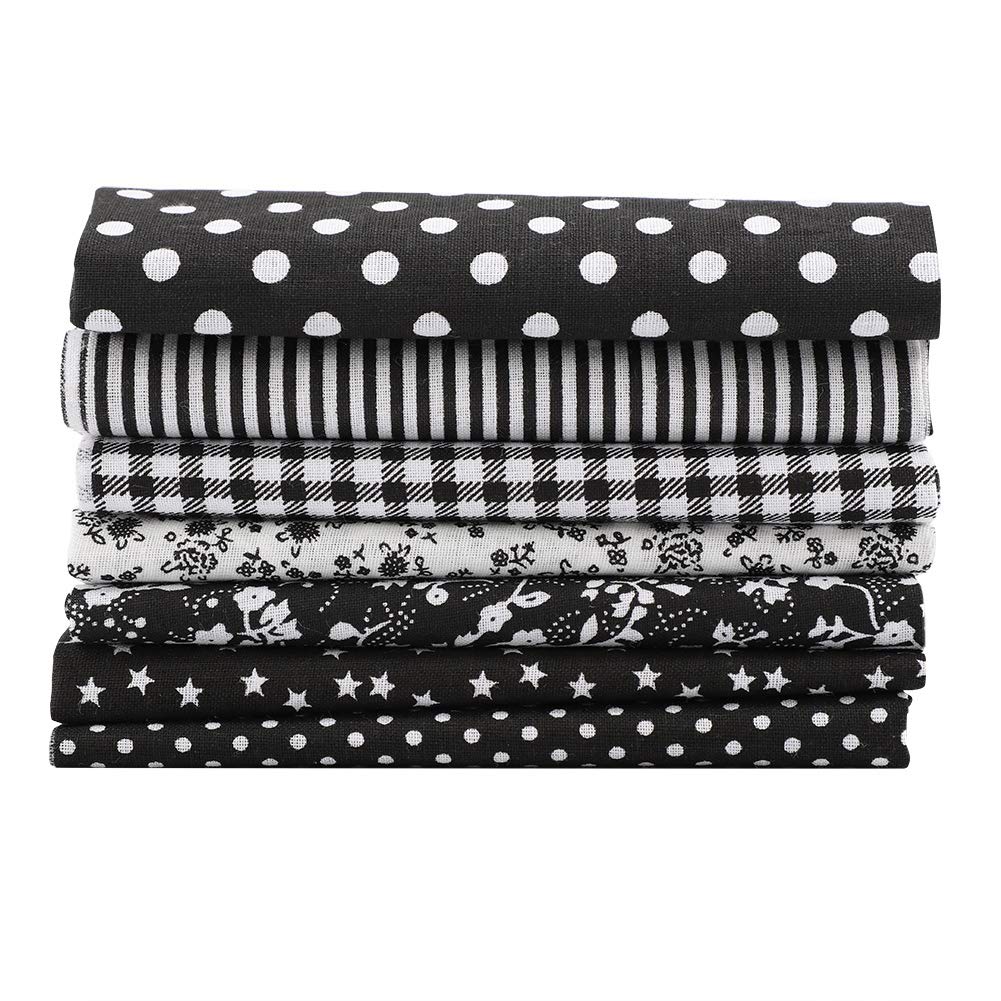Premium 7-Piece Pre-Cut Cotton Fabric Bedding Set for DIY Crafting & Quilting (2525, 12