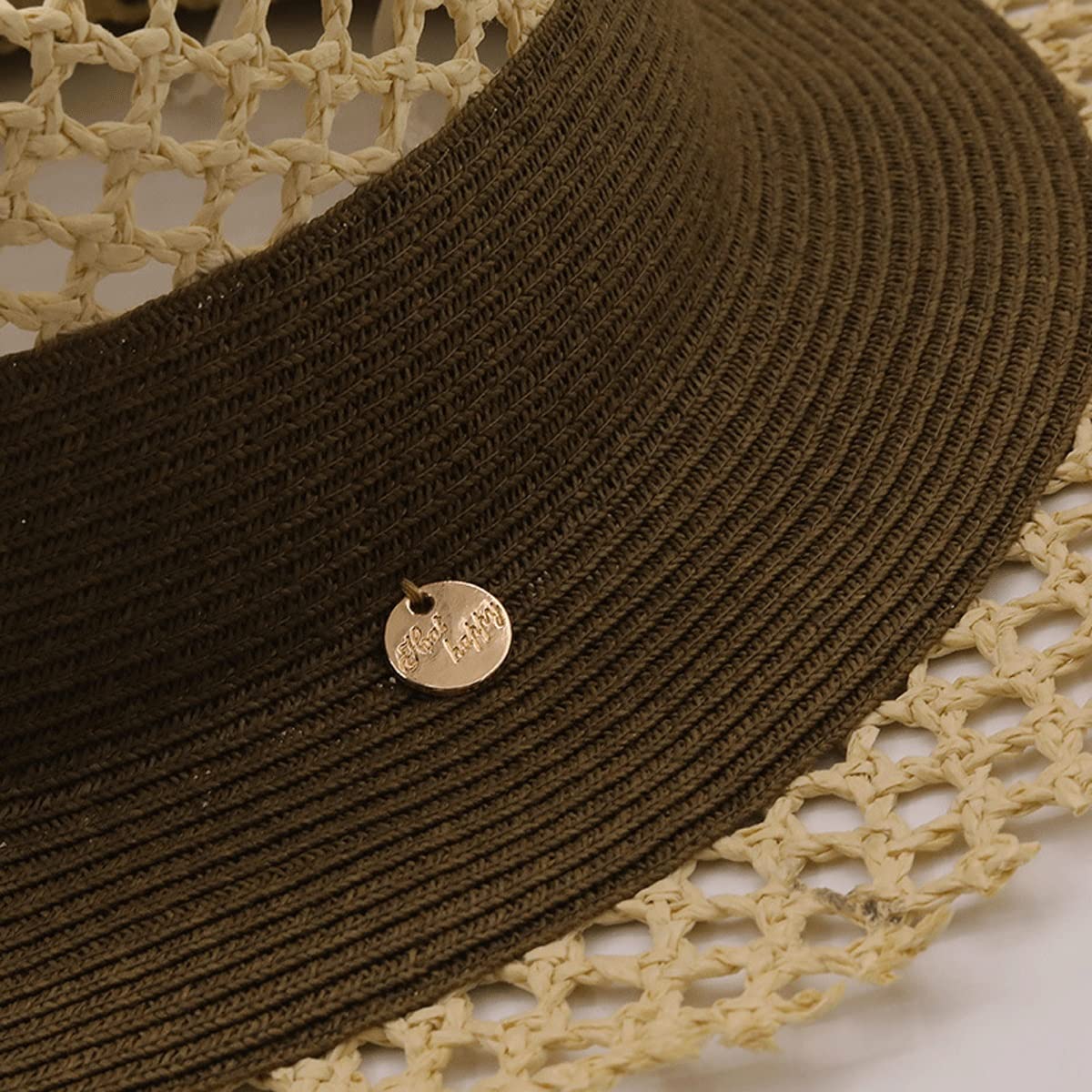 Women's Straw Fedora Hat - Short Brim Panama Style Sun Hat for Beach, Vacation & Summer Outfits (Gray, One Size) - Perfect for Pool Parties, Travel & Outdoor Activities