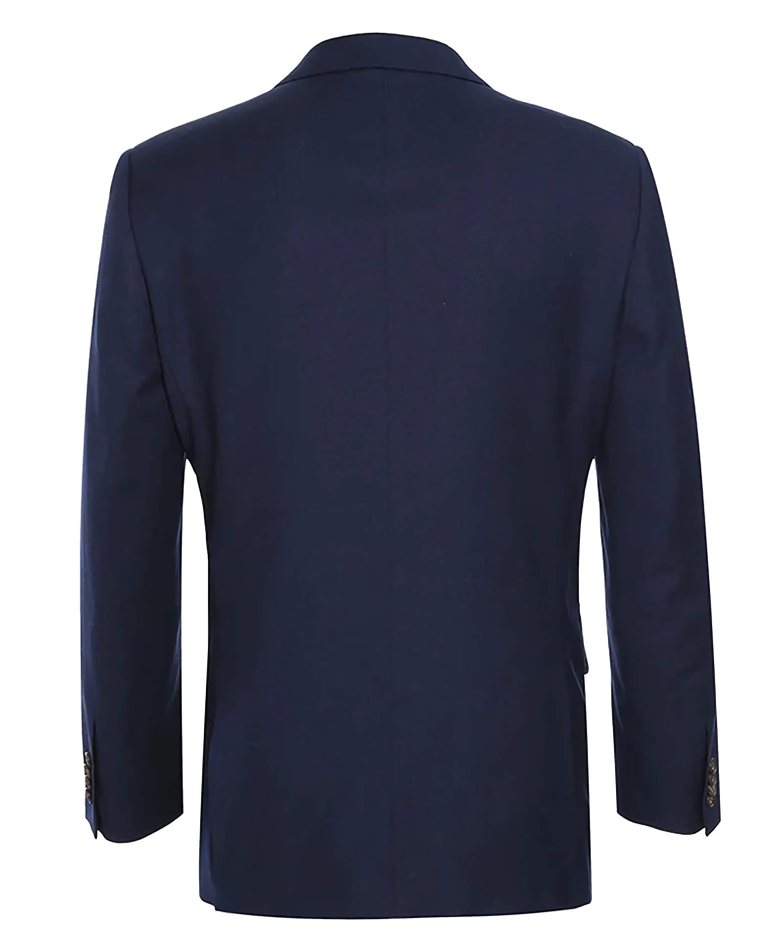 Premium Wool Regular Fit Blazer for Men - Dark Navy Solid Color | Business Attire & Formal Occasions