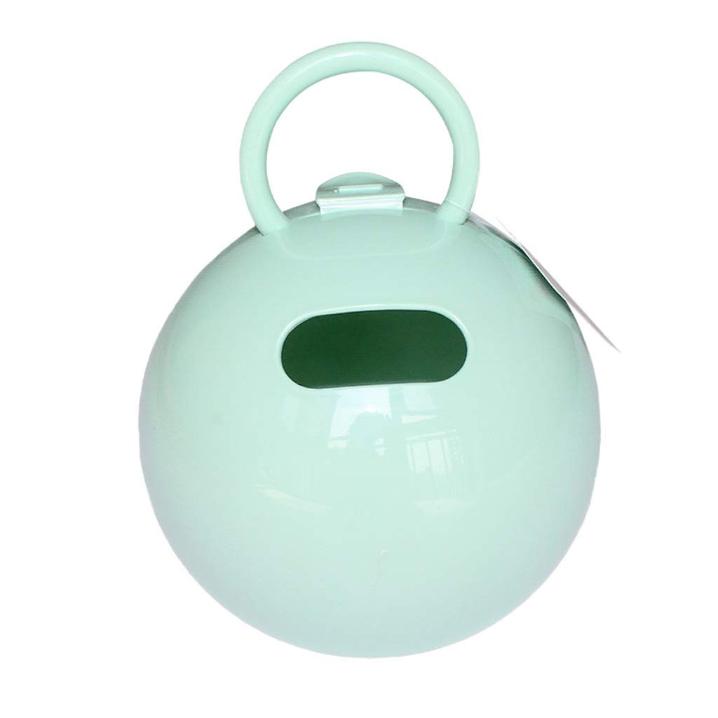 2-in-1 Wall Mounted Paper Towel Holder & Toilet Tissue Dispenser - Cute Round Design for Kitchen, Bathroom, Office & Desktop Use (Green) - Space Saving Home Organization Solution