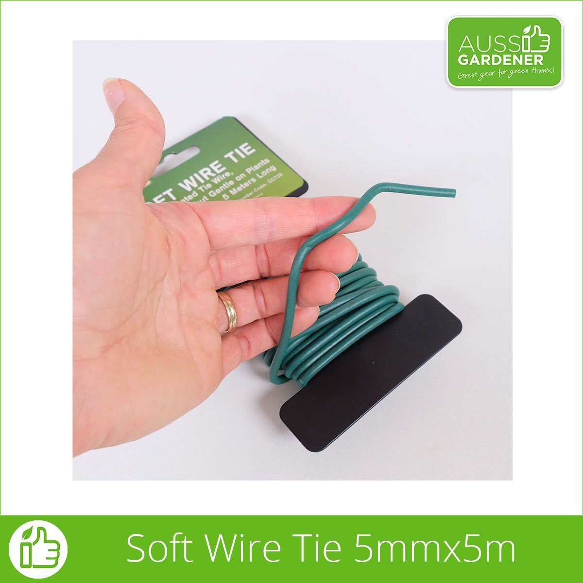 Aussie Gardener Soft Tie Wire 5M - Flexible Plant Support for Tomatoes, Vines & Flowers - Perfect for Garden, Greenhouse & Indoor Plant Care