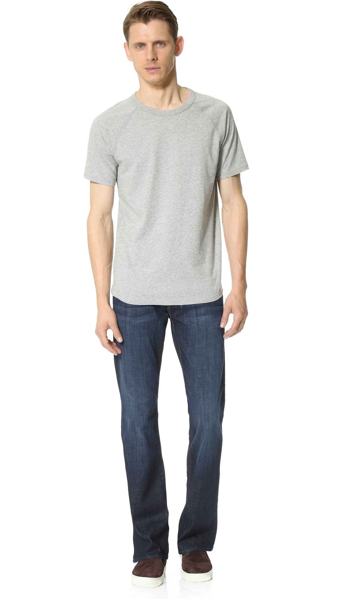 7 For All Mankind Men's Brett Bootcut Jeans - Classic Denim Pants for Casual & Night Out | Comfortable Slim Fit Stretch Jeans for Work, Dating & Weekend Wear