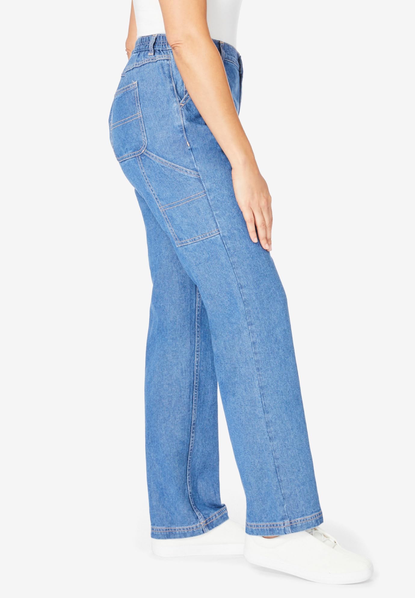 Woman Within Women's Plus Size Carpenter Denim Pants - Comfortable Stretch Jeans for Work & Casual Wear | Perfect for Outdoor Activities & Everyday Use