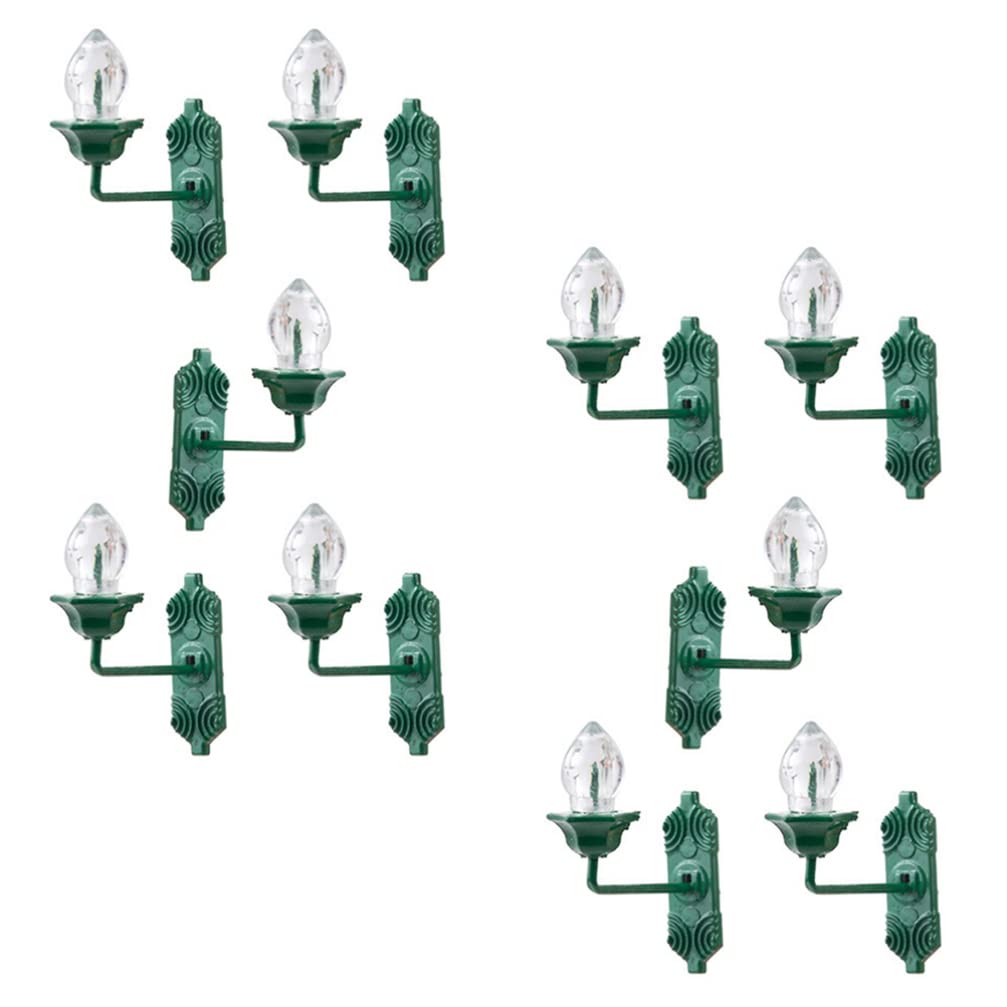 GANAZONO 10PCS Miniature Wall Sconce Lights - LED Dollhouse Lighting, Model Railway Accessories, Tiny Wall Lamps for DIY Home Decor, Mini Furniture Ornaments - Perfect for Dollhouse, Train Set, and Room Decoration