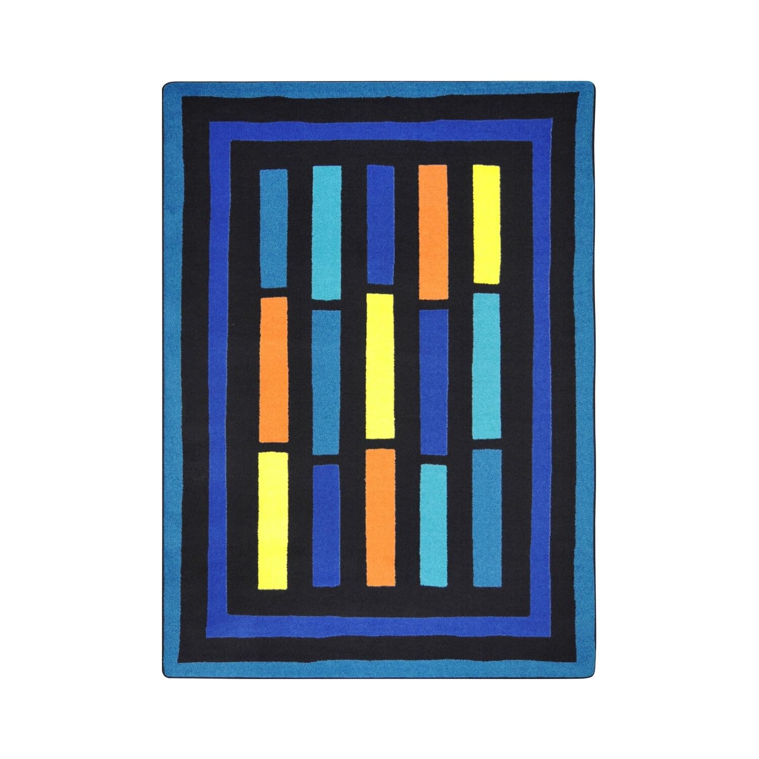 Joy Carpets Kid Essentials Traffic Jam Teen Area Rugs 5'4