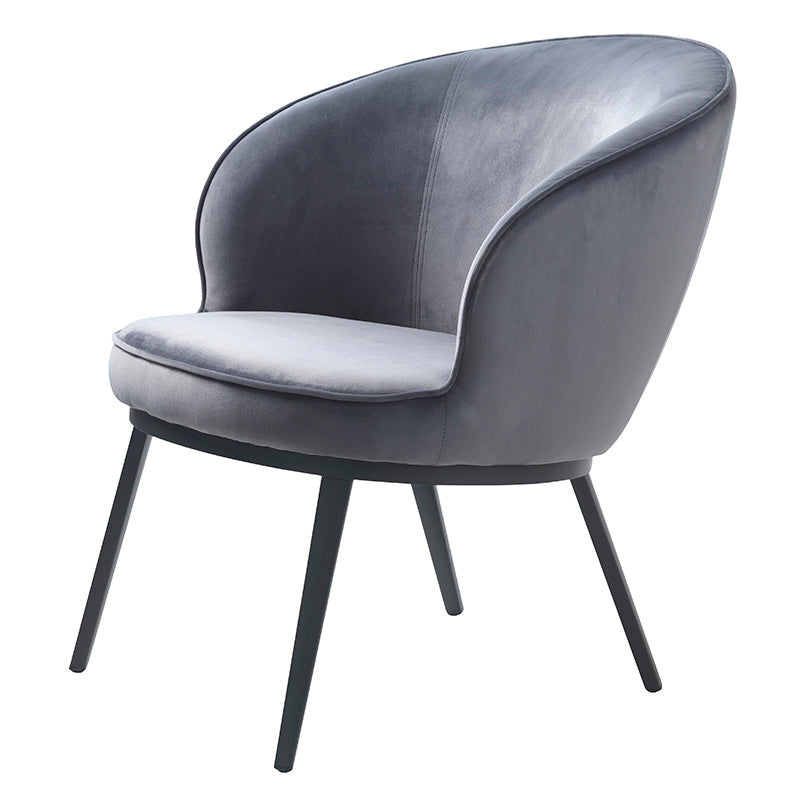 GAIN Lounge Chair - Modern Steel Grey Accent Chair for Living Room, Bedroom & Office - Comfortable Reading & Relaxation Chair with Sturdy Frame