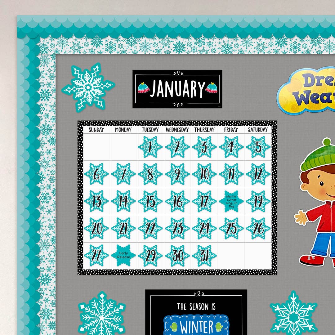 Creative Teaching Press CTP 10613 Messy Dots Black Calendar Chart - Perfect for Classroom Organization, Homeschooling & Teacher Supplies