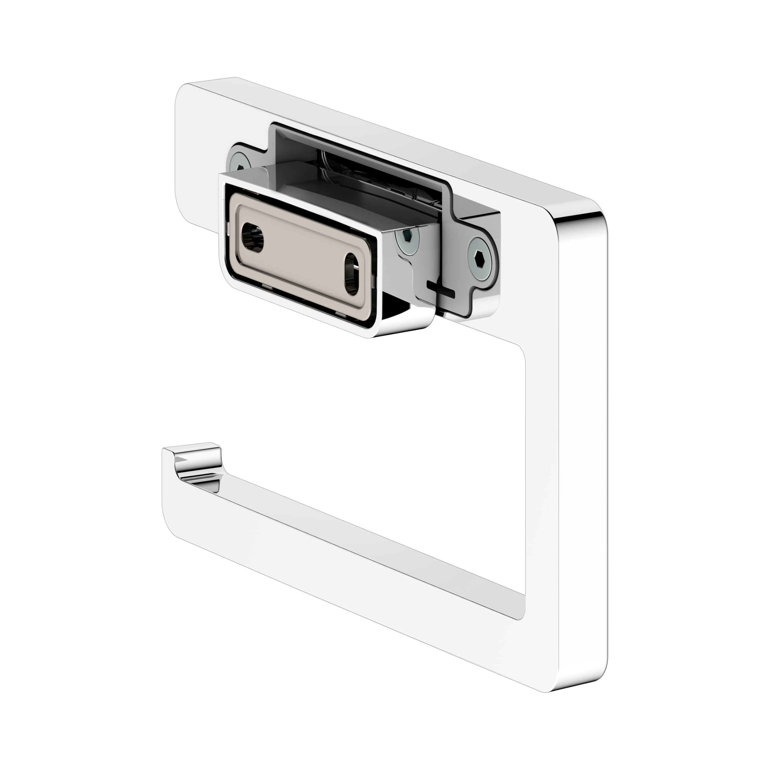 12762010000 Chrome Toilet Paper Holder - Wall Mounted Bathroom Tissue Roll Dispenser for Home, Office, and RV Use