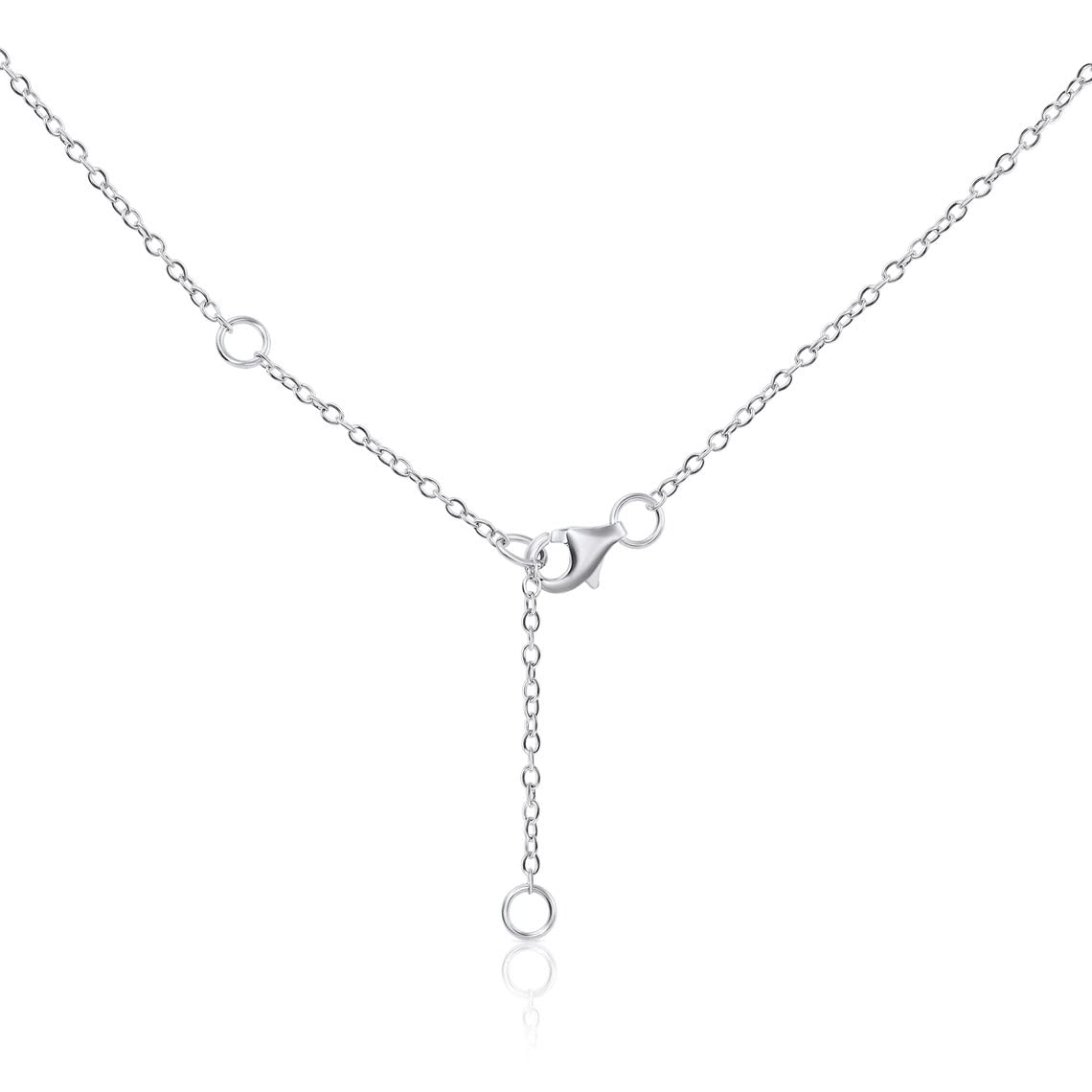 Sterling Silver Round Halo & Heart CZ Pendant Necklace for Women | Elegant Cubic Zirconia Jewelry Gift for Valentine's Day, Anniversary & Special Occasions