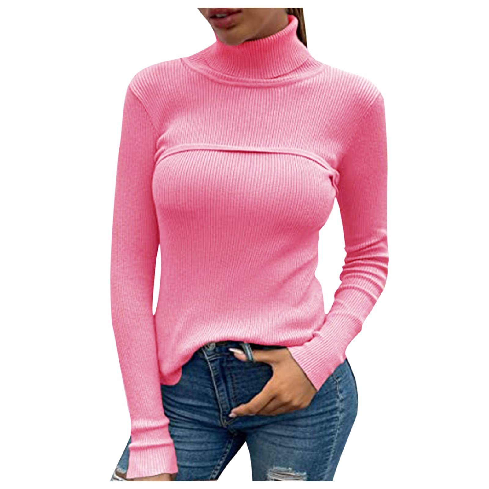 Sexy Ribbed Cutout Long Sleeve Blouse for Women - Casual Autumn Tops with Stylish Chest Detail - Perfect for Sports, Dating & Office Wear