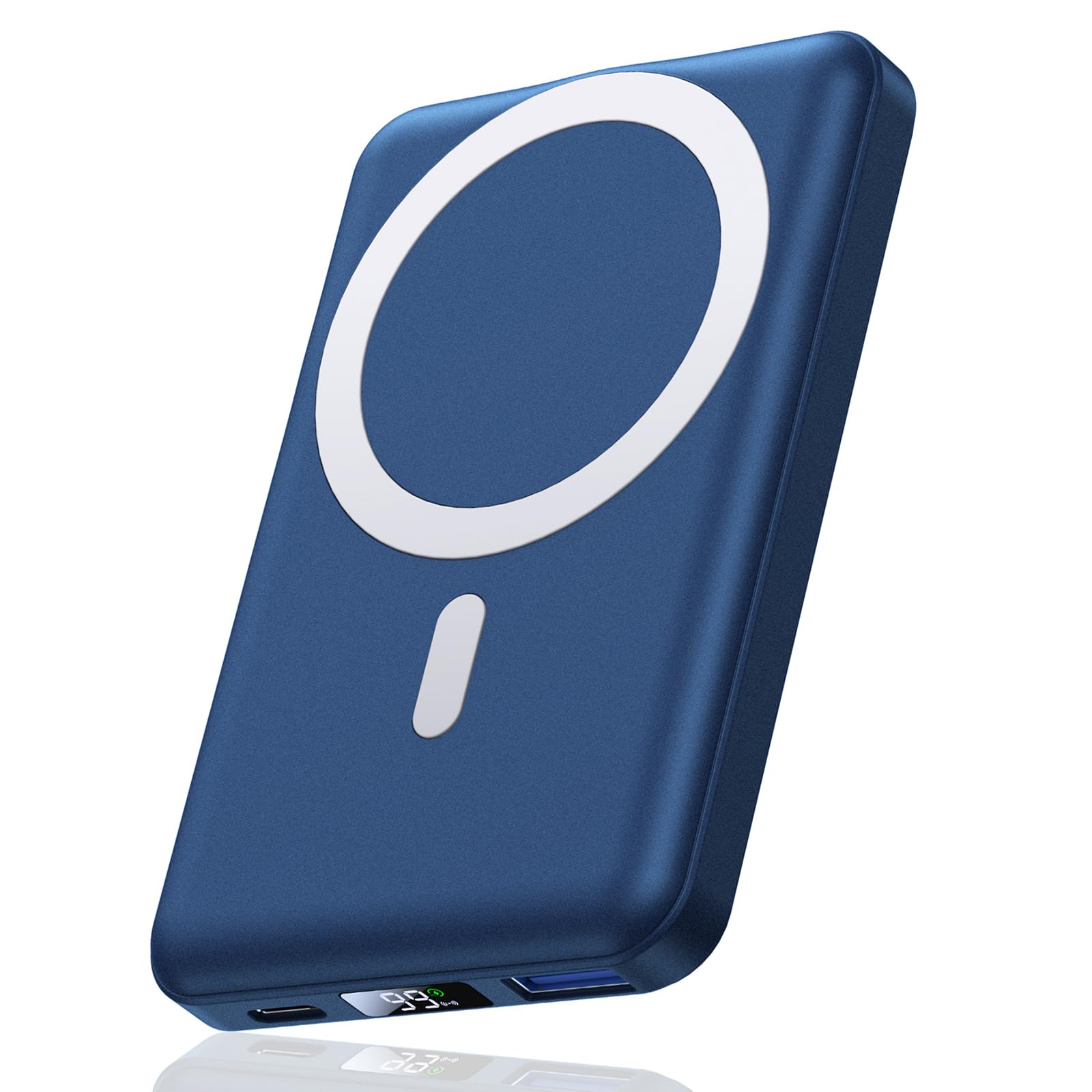 AOGUERBE 10000mAh Magnetic Wireless Power Bank with LED Display - 22.5W PD Fast Charging, USB-C Portable Charger Compatible with iPhone 16/15/14/13/12 Pro/Mini/Pro Max - Perfect for Travel, Office & Outdoor Activities