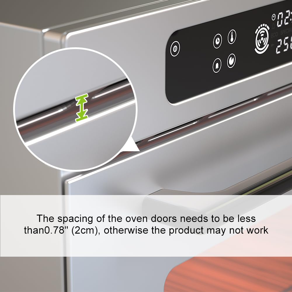 SAFELON Baby Safety Oven Door Lock - 1 Pack Double Button Child Proof Oven Latch for Kitchen Safety (White) | Prevent Burns & Keep Kids Safe While Cooking