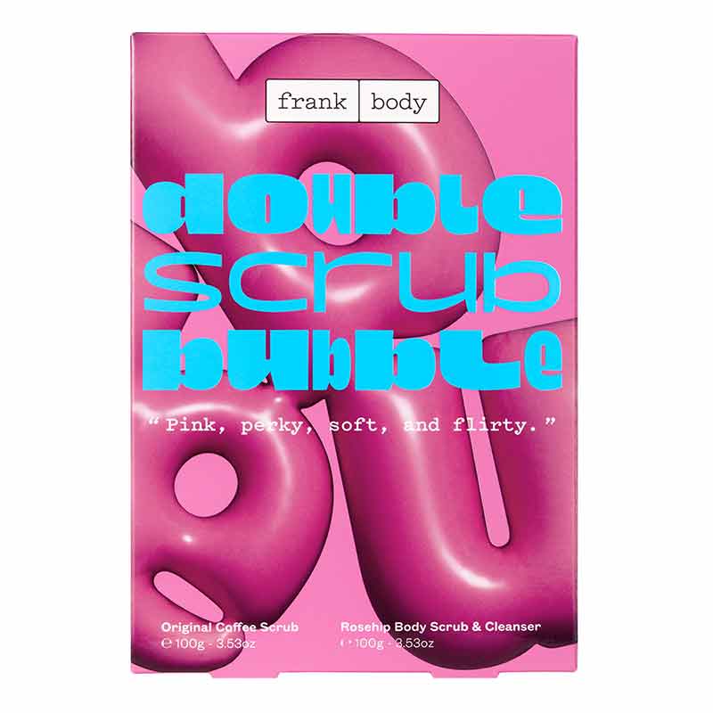 Frank Body Double Scrub Bubble Gift Set - Exfoliating Coffee Body Scrub & Cleansing Face Scrub Duo - Perfect for Spa Day & Self-Care Routine (Discontinued)
