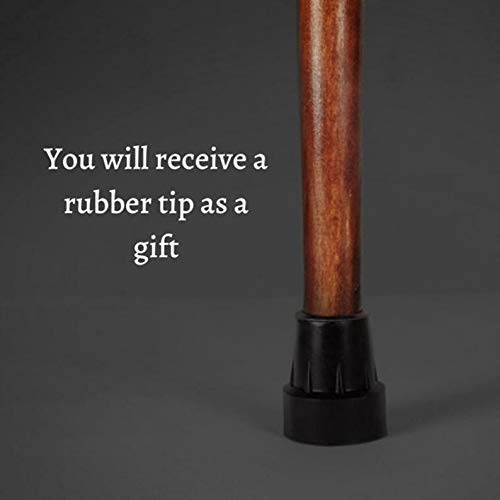 Hand Carved Wooden Elephant Cane with Rubber Tip - Fashionable Walking Stick for Men & Women - Handmade Hiking Staff - Perfect Gift for Seniors & Outdoor Enthusiasts - Ideal for Daily Use, Hiking & Travel