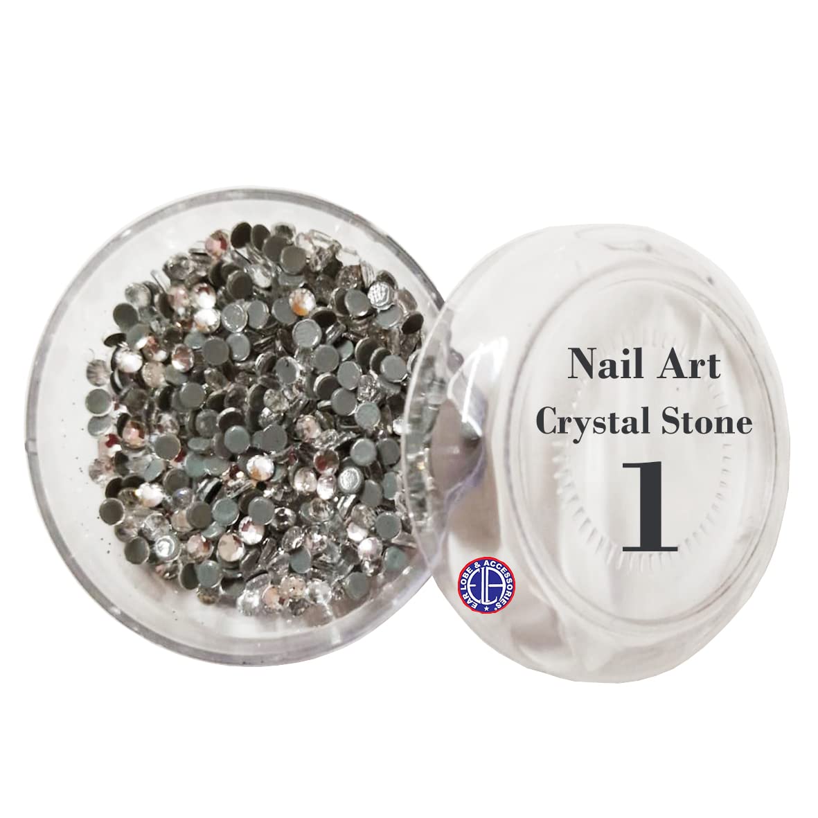 Flat Back Rhinestones for Nails & Ear Lobe Decorations - Clear Large Size (6g) - Perfect for Nail Art, Jewelry Making, and DIY Crafts