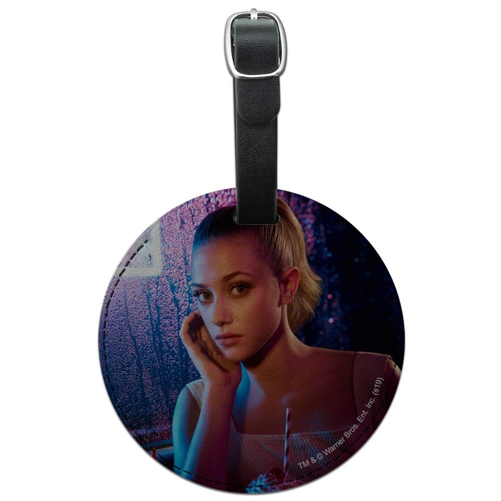 Riverdale Betty Character Round Leather Luggage Tag - Vintage Style Suitcase ID Tag for Carry-On Bags, Perfect for Travel & Cosplay Accessories
