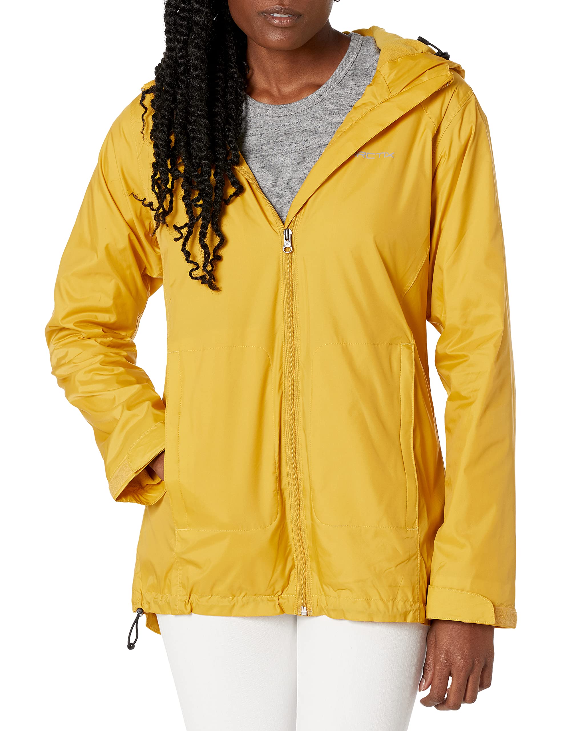 Arctix Women's Waterproof Fleece-Lined Rain Jacket with Hood - Lightweight Windproof Outdoor Coat for Hiking, Camping & Everyday Wear