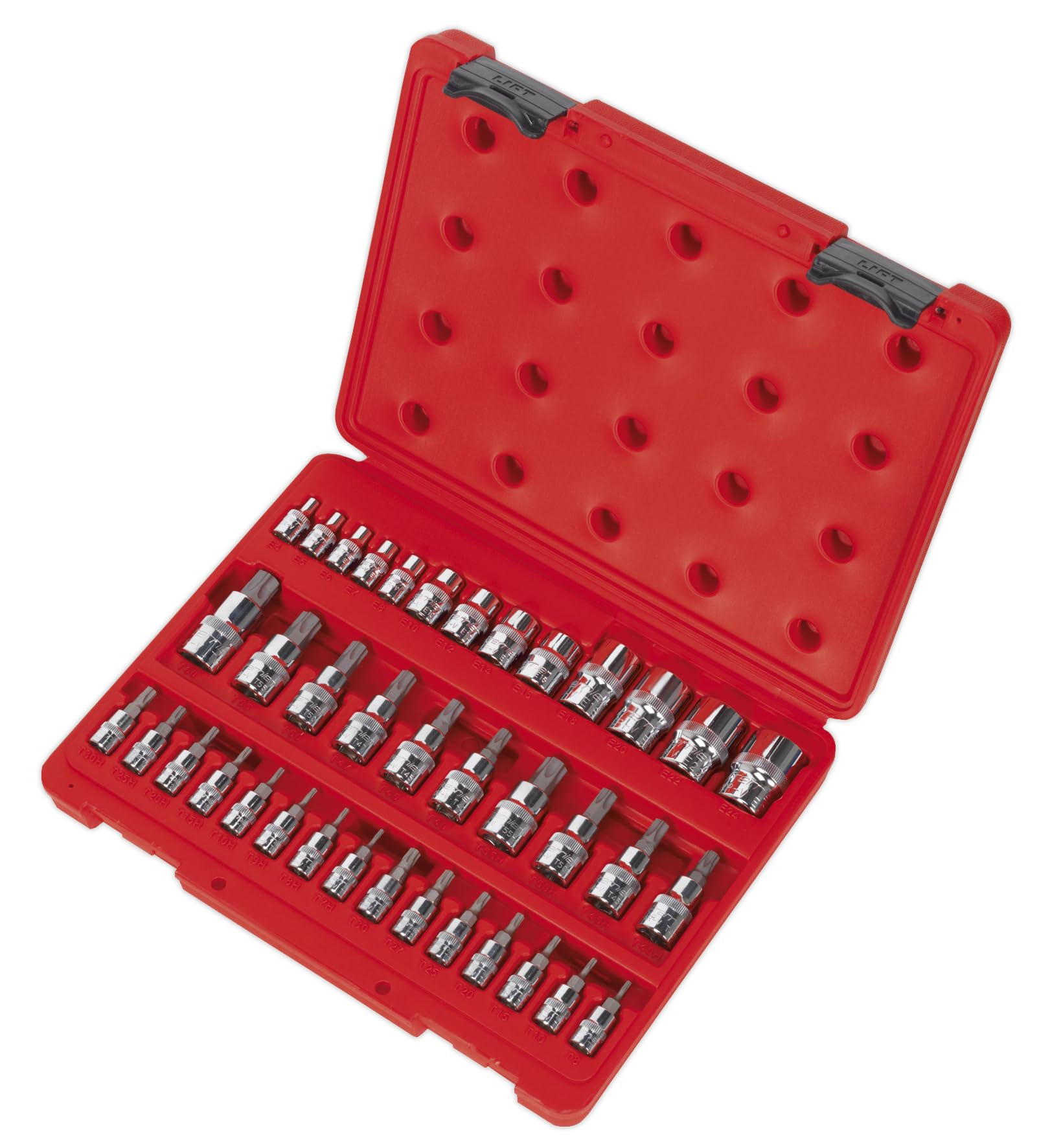 Sealey AK6197 TRX Socket & Security Bit Set - 38-Piece 1/4