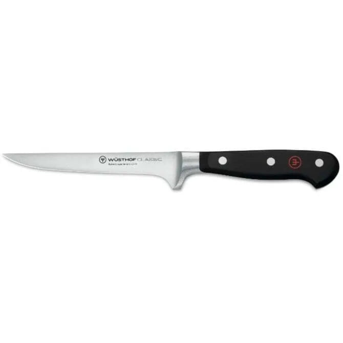 Wusthof Classic Stiff Boning Knife - High Carbon Stainless Steel Kitchen Knife for Meat, Poultry & Fish - Professional Butcher & Chef Tool for Precise Deboning, Trimming & Filleting - Perfect for Home Cooking & Restaurant Use