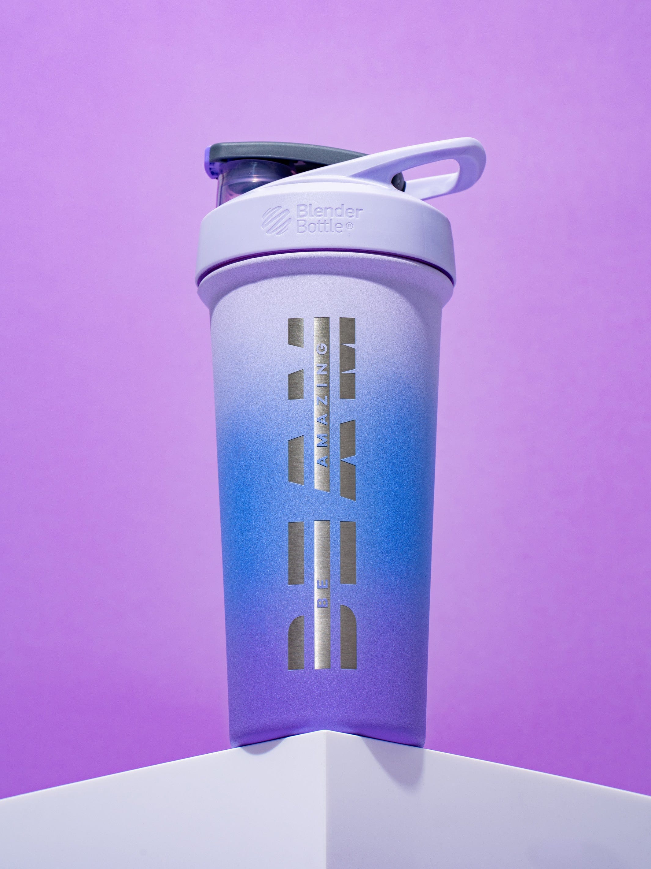 Premium Stainless Steel Blender Bottle for Protein Shakes & Smoothies - Leakproof Gym Water Bottle with Mixing Ball for Workout, Fitness & Sports Hydration