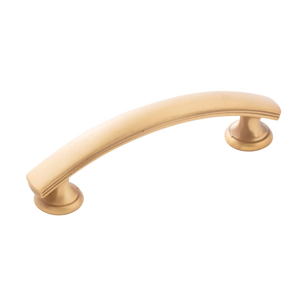 Hickory Hardware P2143-BGB American Diner Collection 3 Inch Cabinet Pull - Brushed Golden Brass (10 Pack) - Perfect for Kitchen Cabinets, Drawers, and Furniture Hardware Upgrade