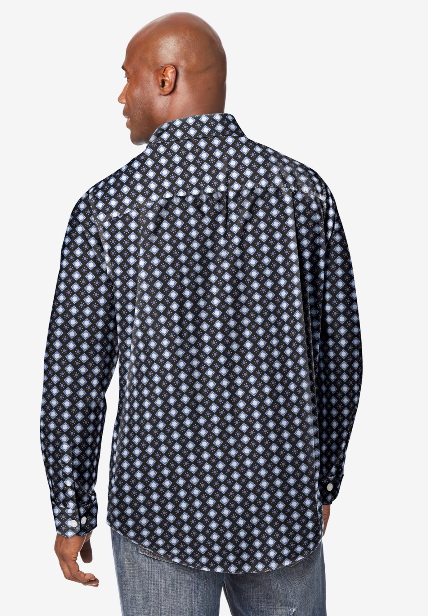 KingSize Men's Big & Tall No-Tuck Casual Shirt - Comfortable Oversized Button Down for Work & Relaxation | Perfect for Office, Travel & Everyday Wear