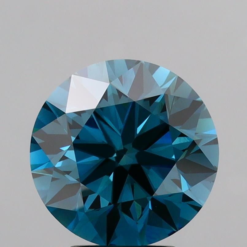 3.52 Carat Blue VS1 Round Diamond - Premium Loose Gemstone for Engagement Rings & Fine Jewelry