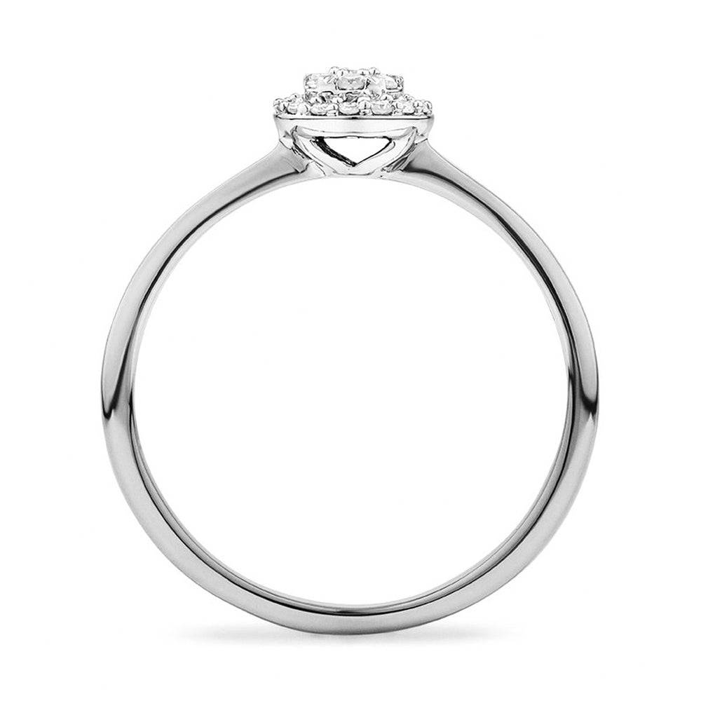Lab Grown Diamond Promise Ring - Round Cluster Engagement Ring for Women, Ethical & Affordable Alternative to Mined Diamonds - Perfect for Proposals, Anniversaries & Special Occasions