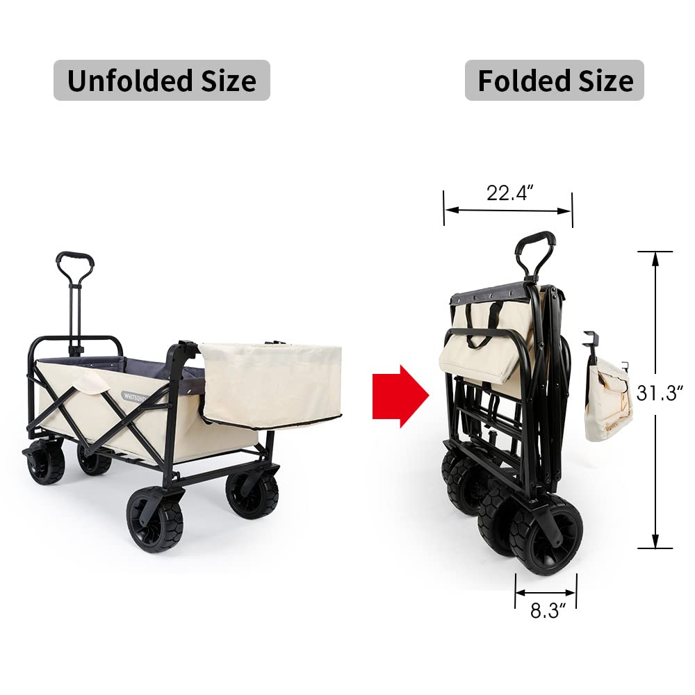 WHITSUNDAY Collapsible Folding Utility Wagon Cart with 8