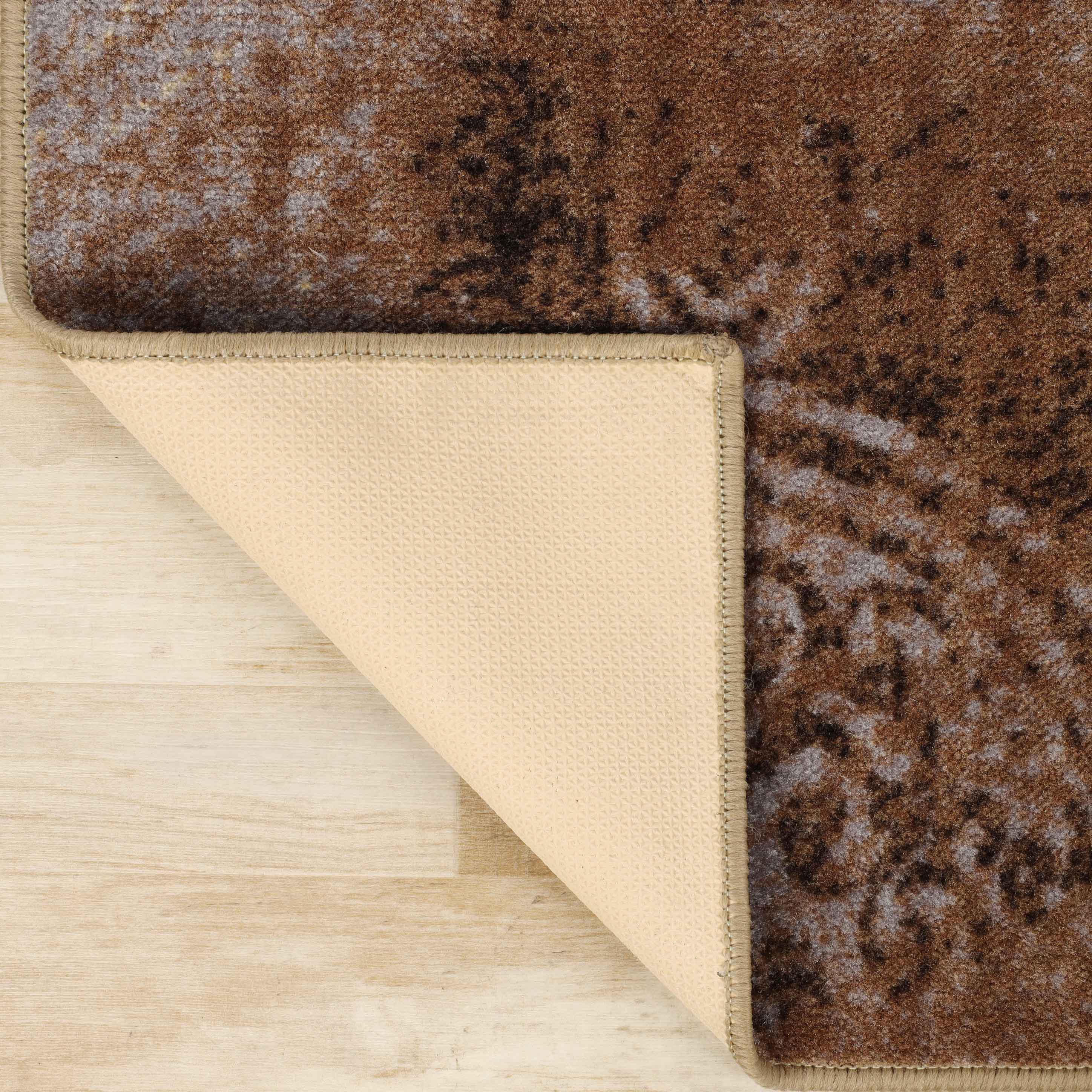 Hadley Damask Geometric Checkered Indoor Area Rug - Non-Slip Living Room Carpet, Bedroom Runner Rug for Home Decor (5'x8') - Perfect for Hallways, Entryways & Cozy Spaces