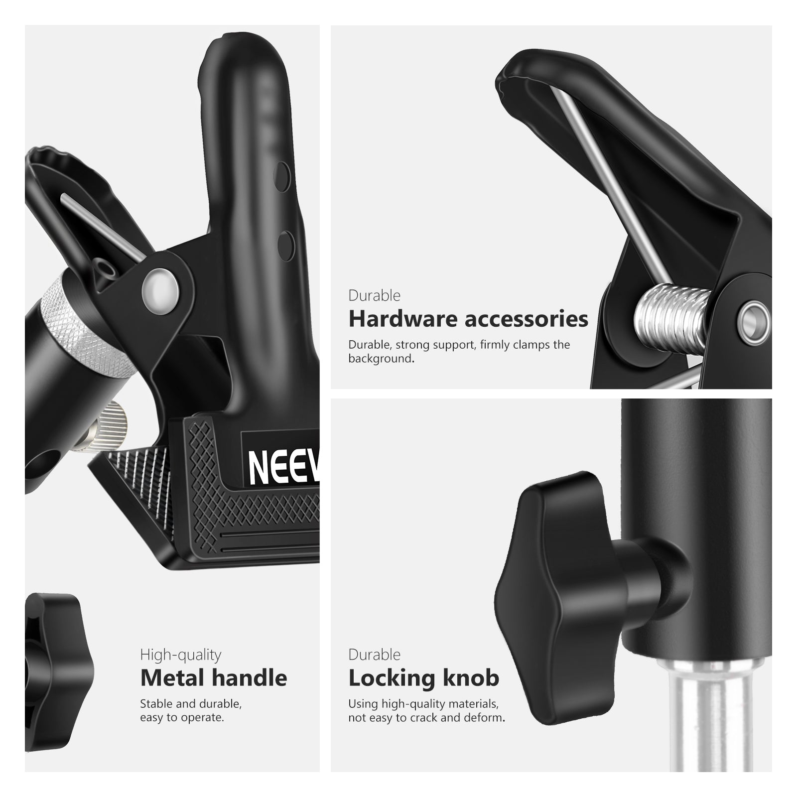 NEEWER Heavy Duty Metal Clamp Holder for Photography Reflectors - Secure Mounting for Studio Lights, Backdrops & Equipment - Perfect for Professional Photographers & Videographers