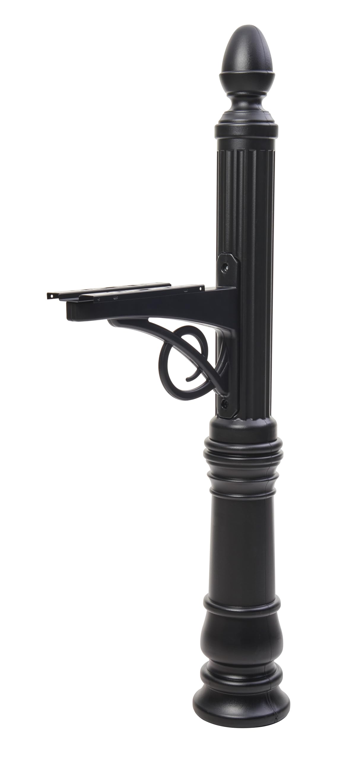 Victorian Style Plastic Mailbox Post - Black Outdoor Mailbox with A & B Compatibility Codes (VP000BAM) - Perfect for Classic Homes, Gardens, and Victorian Architecture