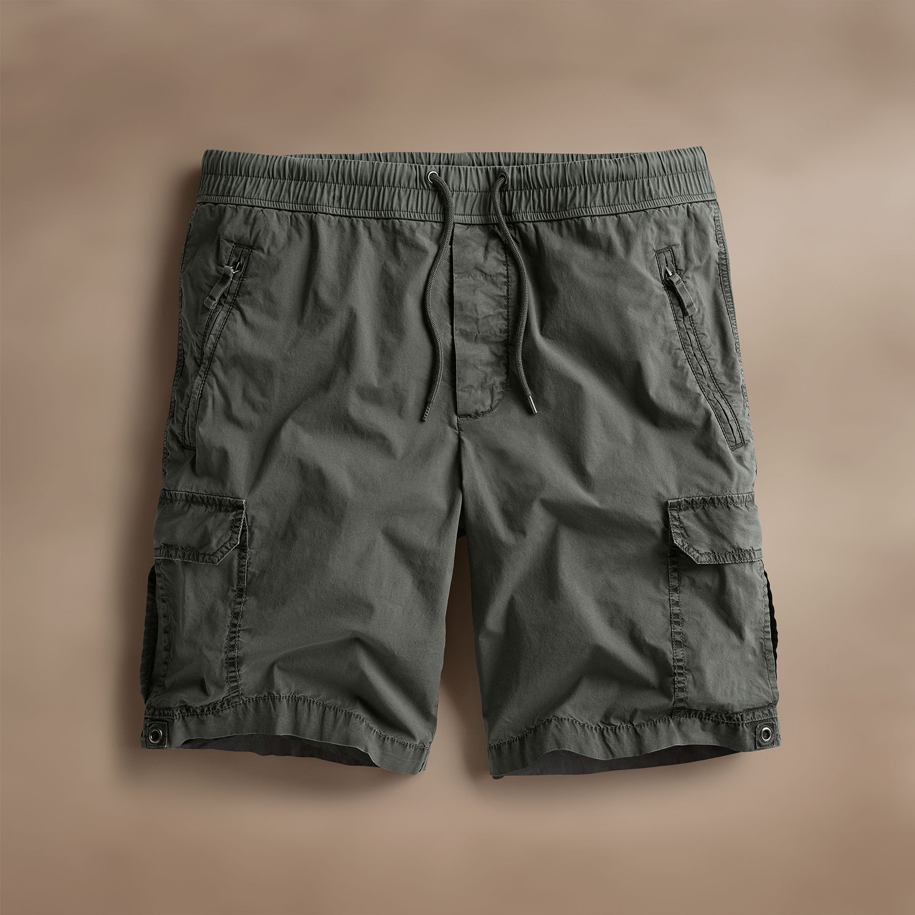 Men's Parachute Poplin Cargo Shorts - Granite Pigment | Lightweight Durable Travel & Outdoor Adventure Pants