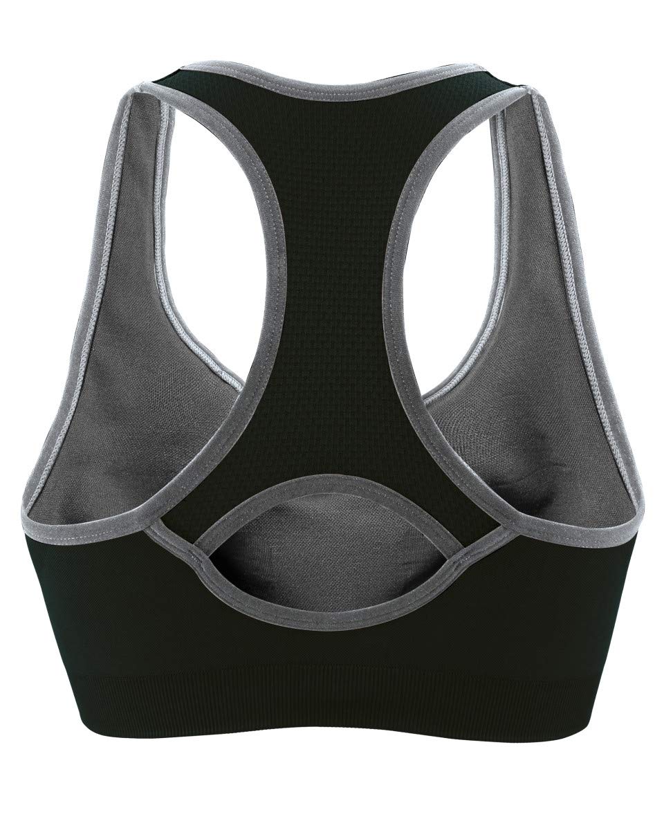 SPIRO Fitness S269F Women's Cool Compression Sports Bra Top - High Support Workout, Running, Yoga & Gym Activewear