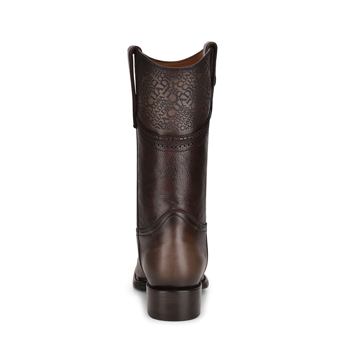 1B1DTI Men's Brown Casual Cowboy Boots - Exotic Shark Leather Western Boots for Riding & Outdoor Adventures
