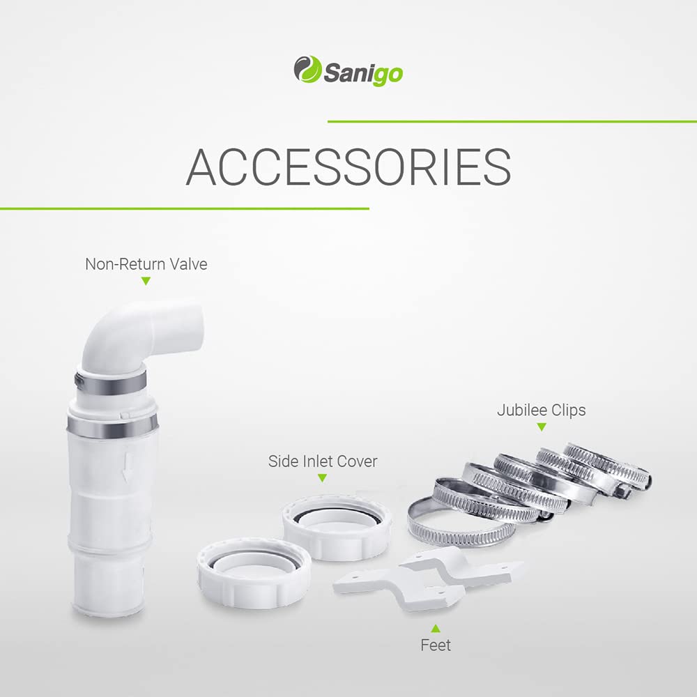 SANI-S250C Silent Sanitary Grinder Pump with Dual Inlets - Perfect for Shower and Bathroom Waste Lifting